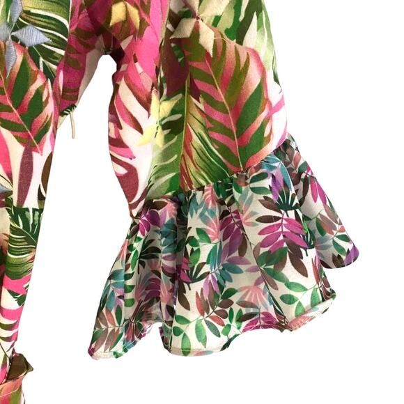 All Things Mochi Philippa Floral Ruffle Faux Wrap Dress - Picture 6 of 11